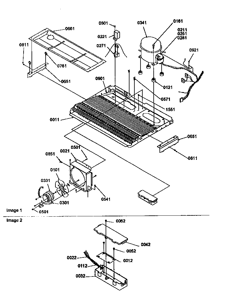 Amana SRD27SE-P1190329WE machine compartment diagram