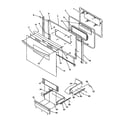 Amana ARG7301LL-P1143315NLL oven door and storage door diagram