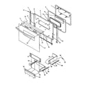 Amana ARG7301L-P1143330NL oven door and storage door diagram