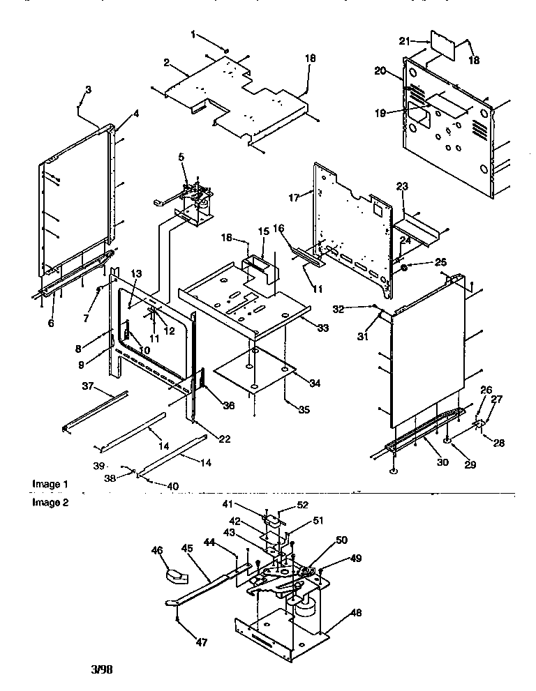 Amana ARG7301W-P1143330NWW cabinet diagram