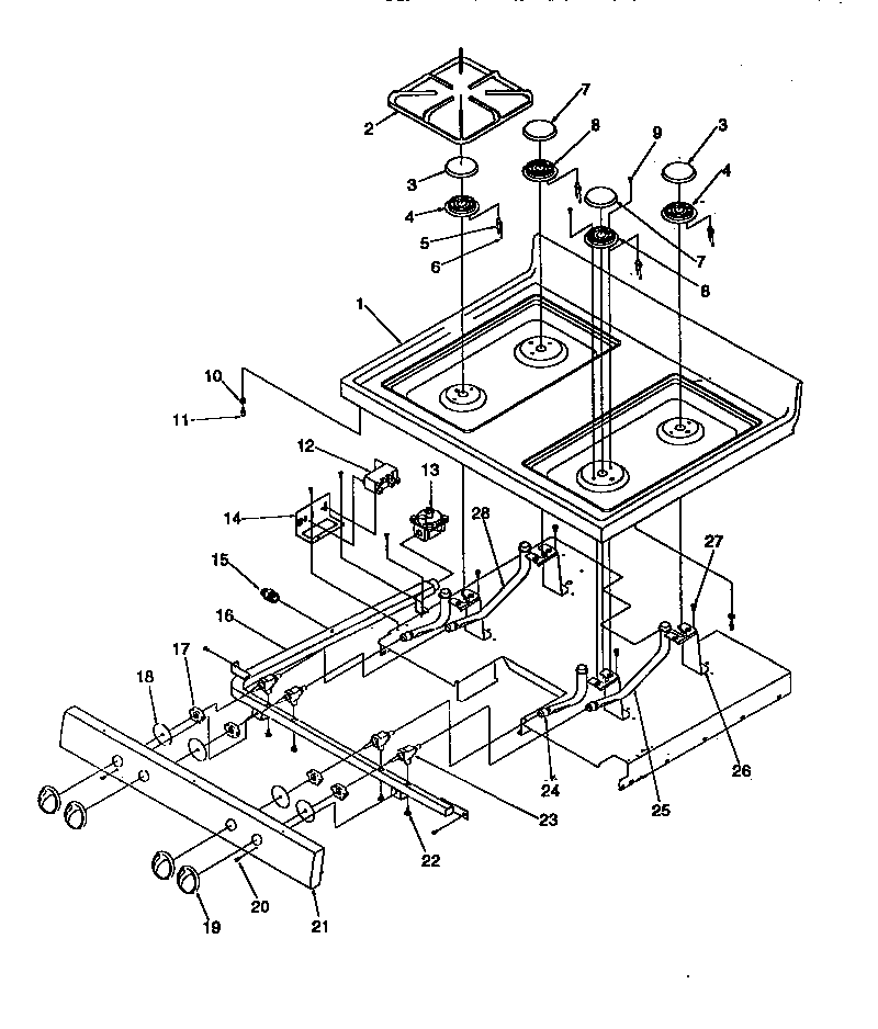 Amana ARG7301W-P1143330NWW main top diagram