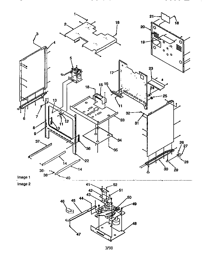 Amana ARG7301LL-P1143328NLL cabinet diagram
