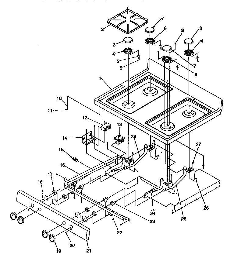 Amana ARG7301LL-P1143324NLL main top diagram