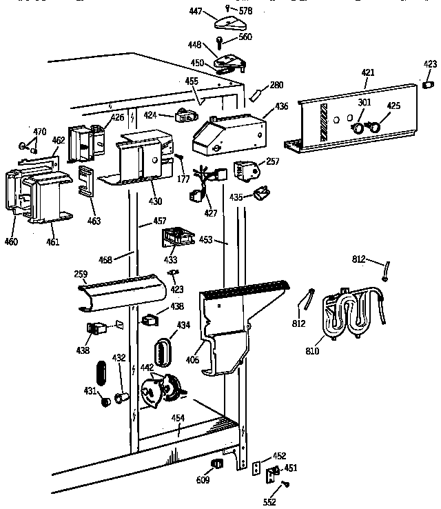 GE TFK25PRAAAA fresh food section diagram