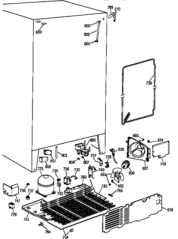 GE TFK25PRAAAA unit parts diagram