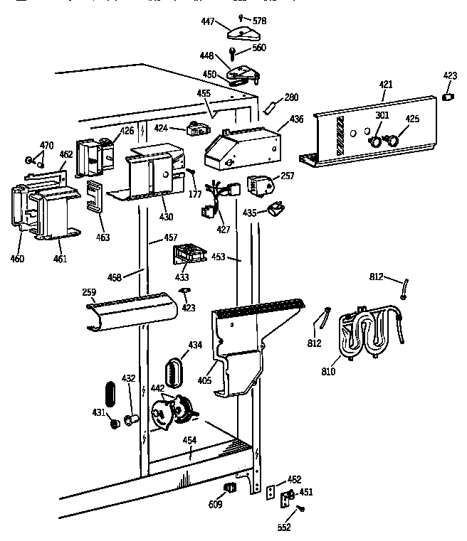 GE TFK22PRAAAA fresh food section diagram