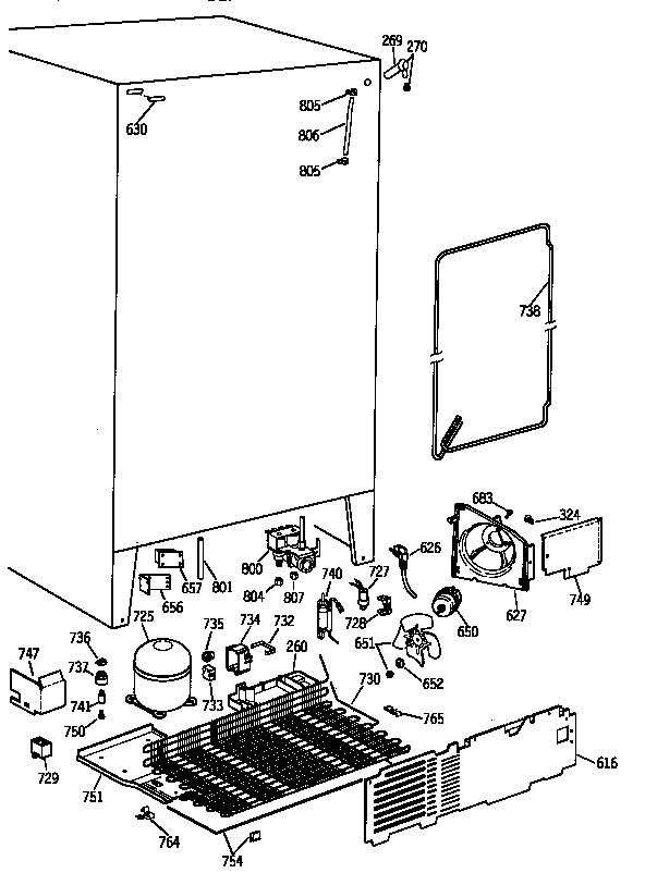 GE TFK22PRAAAA unit parts diagram