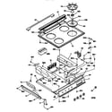 GE JGSP44AEY1AA control panel & cooktop diagram