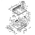 GE JGSP44WEY3WW control panel & cooktop diagram