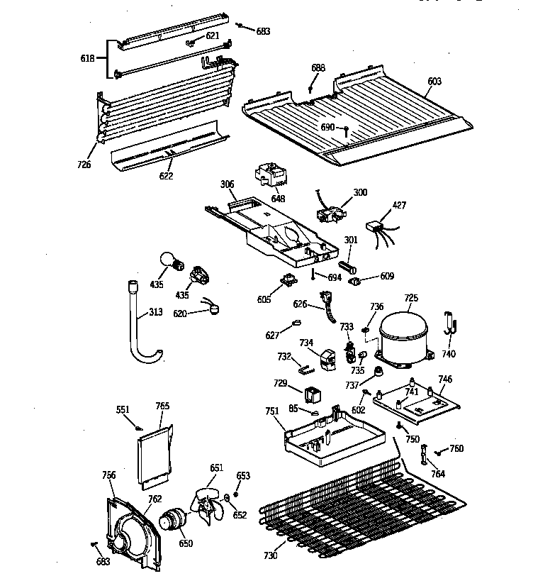 GE TBT14DAZFRWH unit parts diagram
