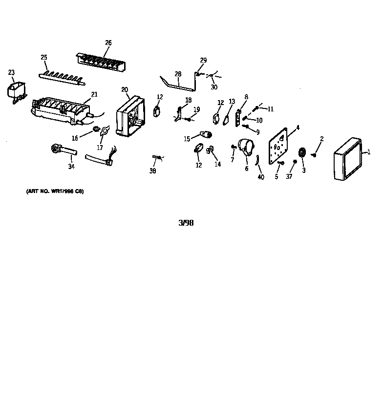Kenmore 363WR30X0327 icemaker diagram