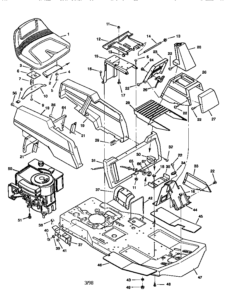 Craftsman 502270110 body chassis diagram