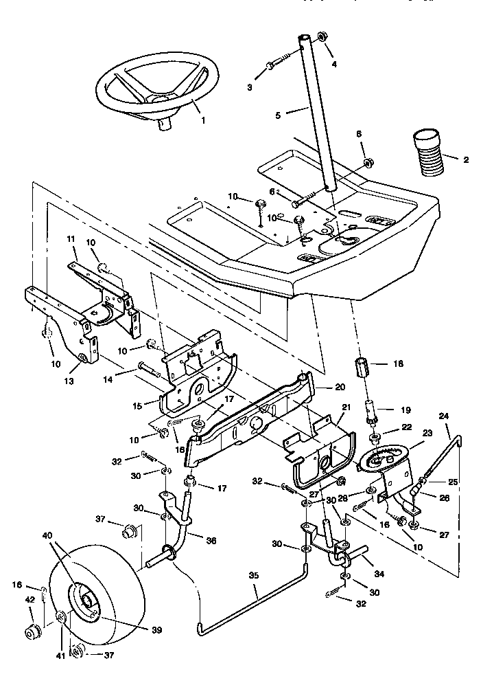 Craftsman 502270110 steering diagram