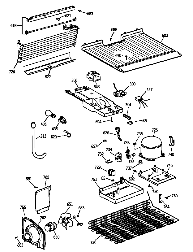 GE CTX18CYBBLAA unit parts diagram