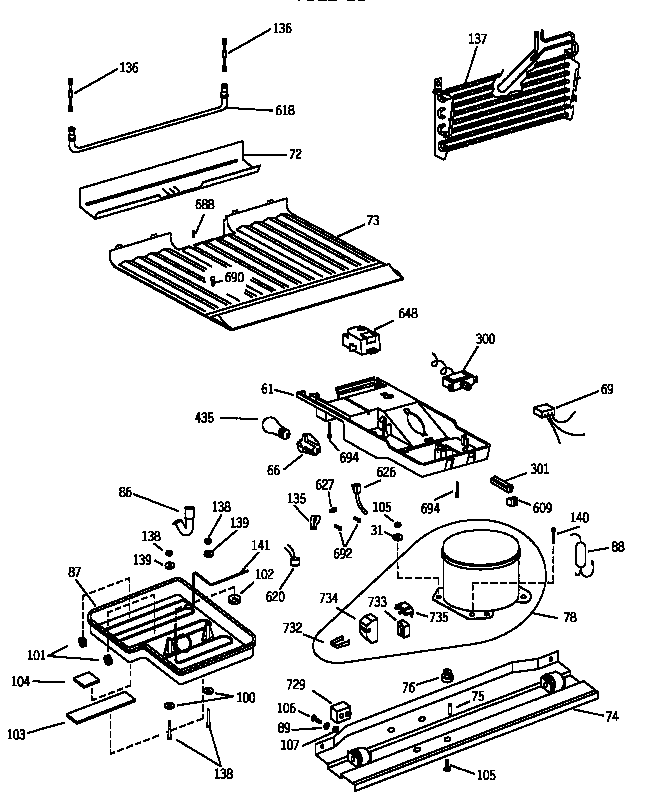 GE CTX14WAYBWH unit parts diagram