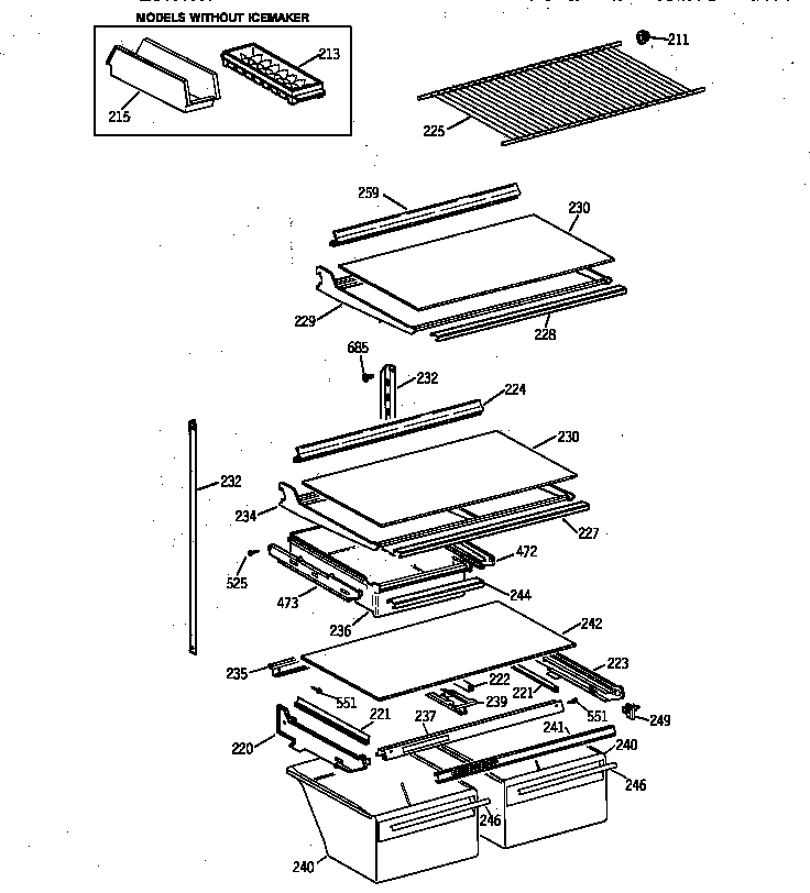 Hotpoint CTX21GABBRWW shelf parts diagram