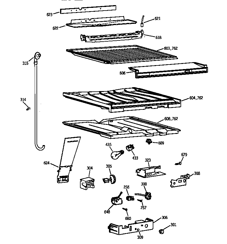 Hotpoint CTX21GABBRWW compartment separator parts diagram