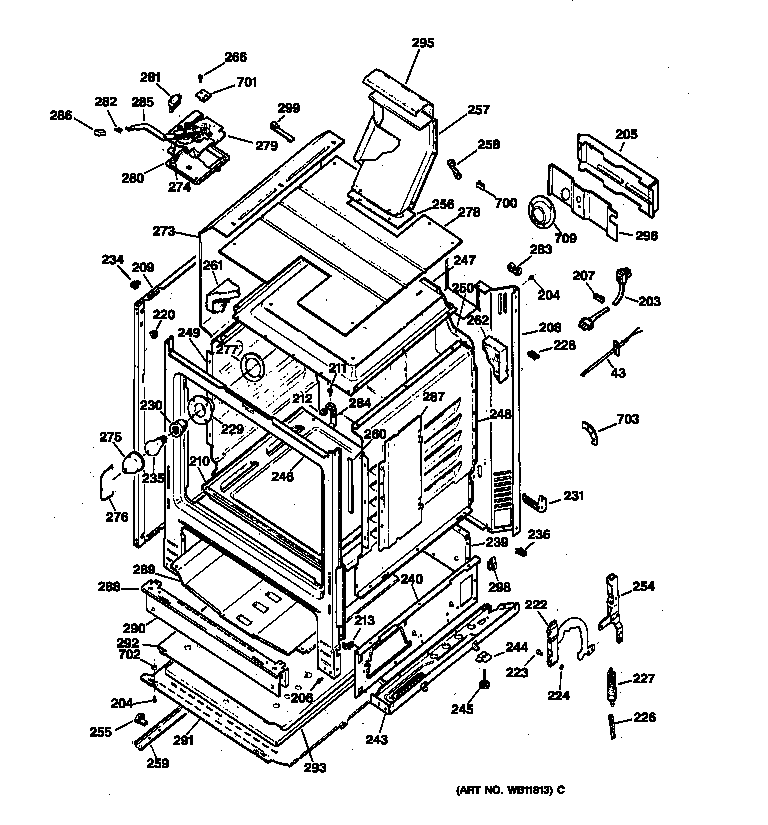 Kenmore 36275581890 body parts diagram