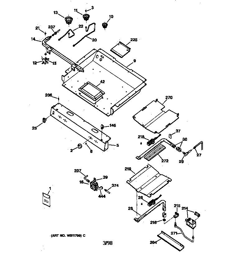 Kenmore 36275585890 burner parts diagram