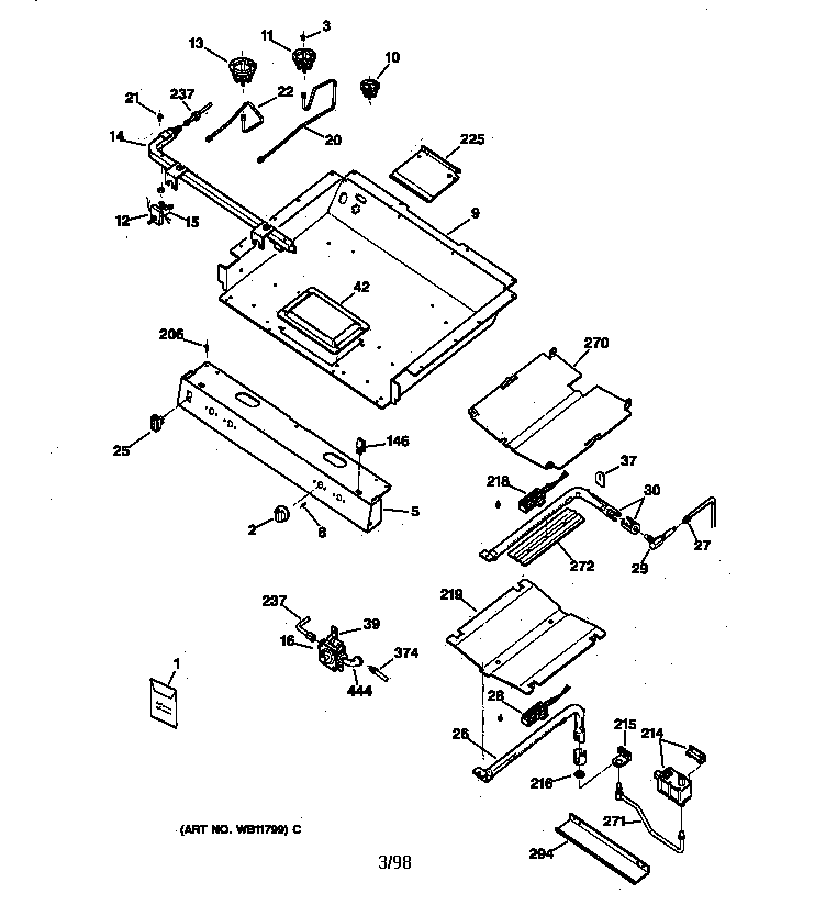 Kenmore 36275586890 burner parts diagram