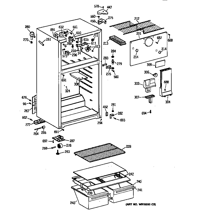 Kenmore 36368432891 cabinet diagram