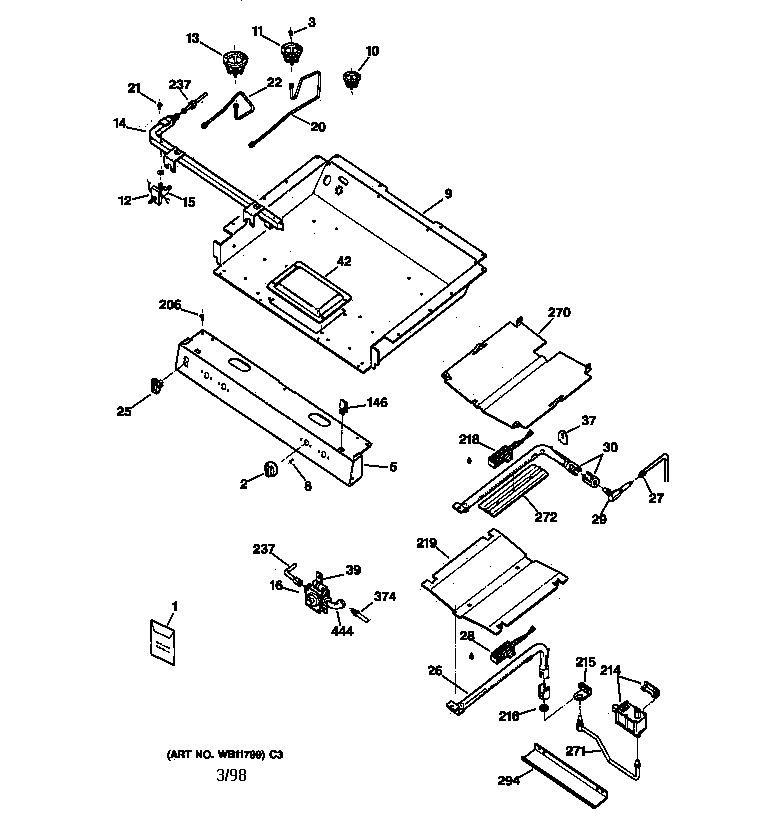 Kenmore 36275885890 burner parts diagram
