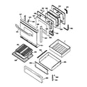Kenmore 36275886890 door & drawer parts diagram