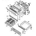 Kenmore 36273488890 door & drawer parts diagram