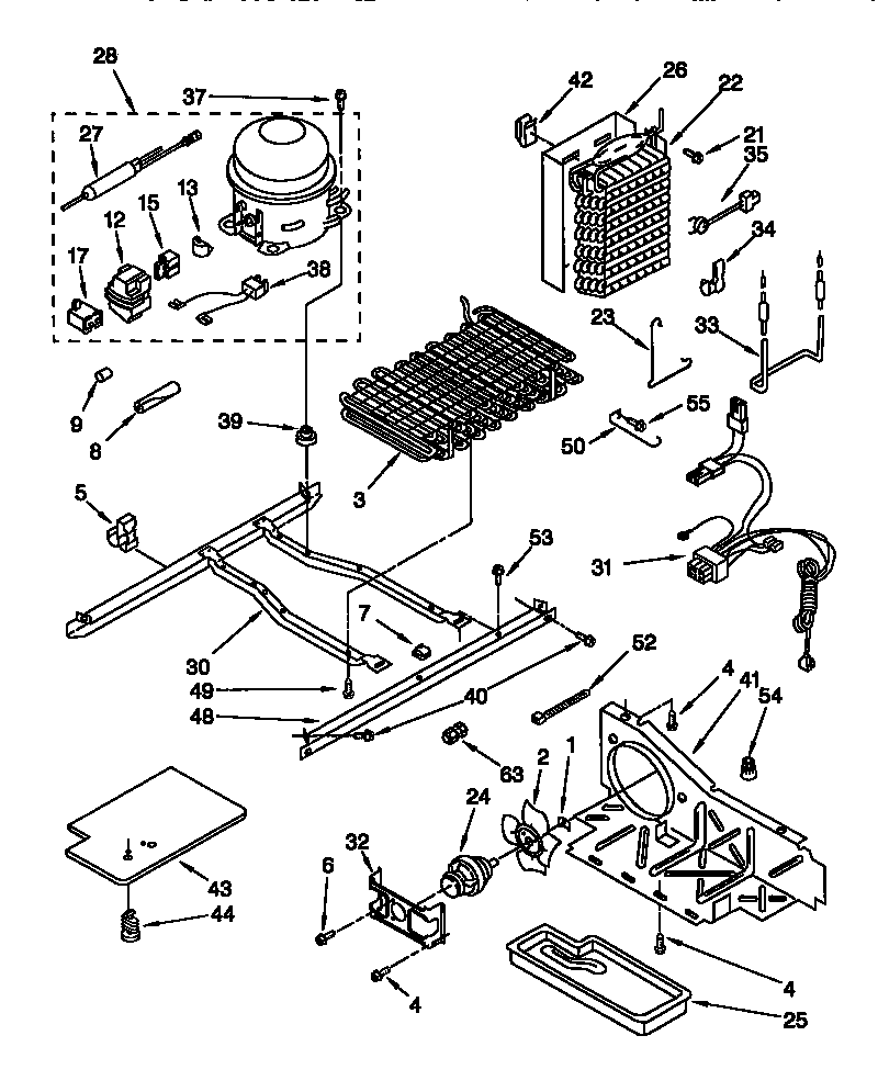 Whirlpool ED25RQXFW01 unit diagram