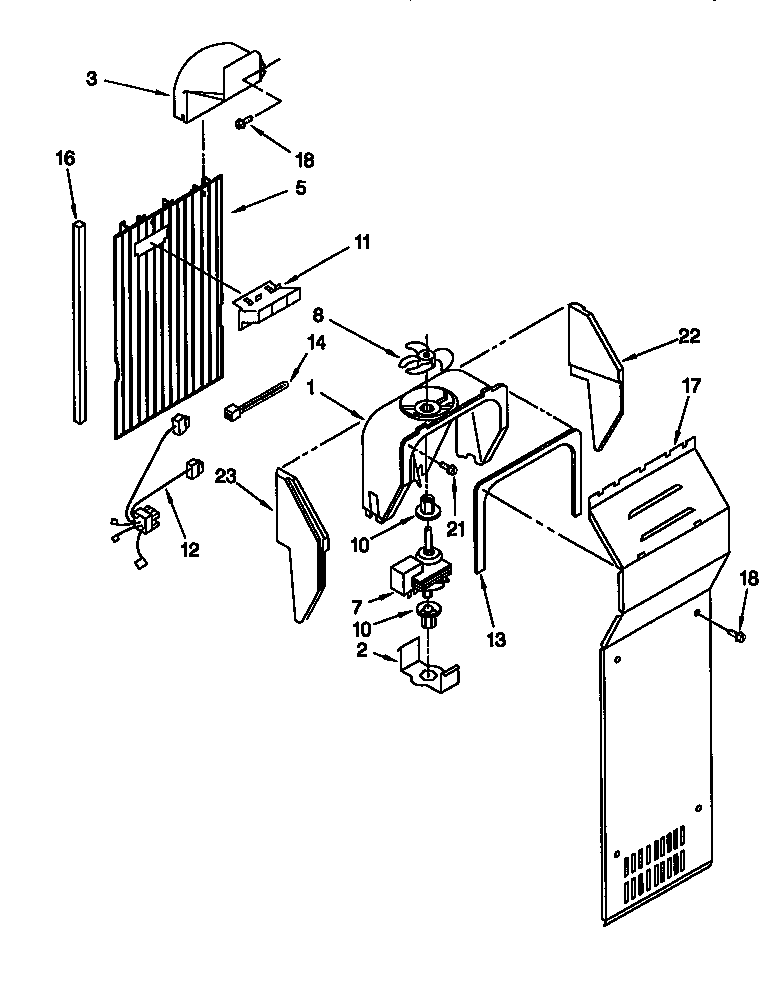 Whirlpool ED25RQXFW01 air flow diagram