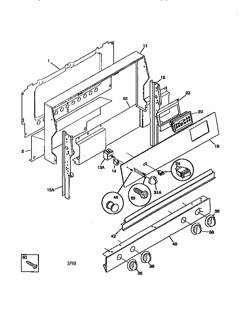 Kenmore 79075715890 backguard diagram