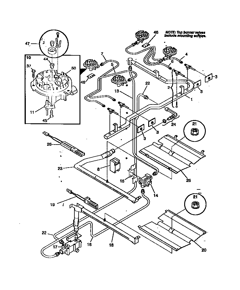 Kenmore 79075715890 burner diagram