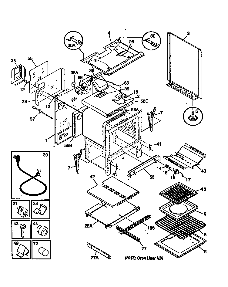 Kenmore 79075715890 body diagram