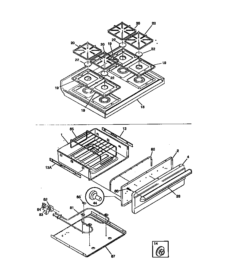 Kenmore 79075715890 top/drawer diagram
