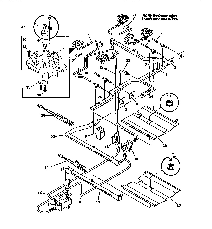 Kenmore 79075716890 burner diagram