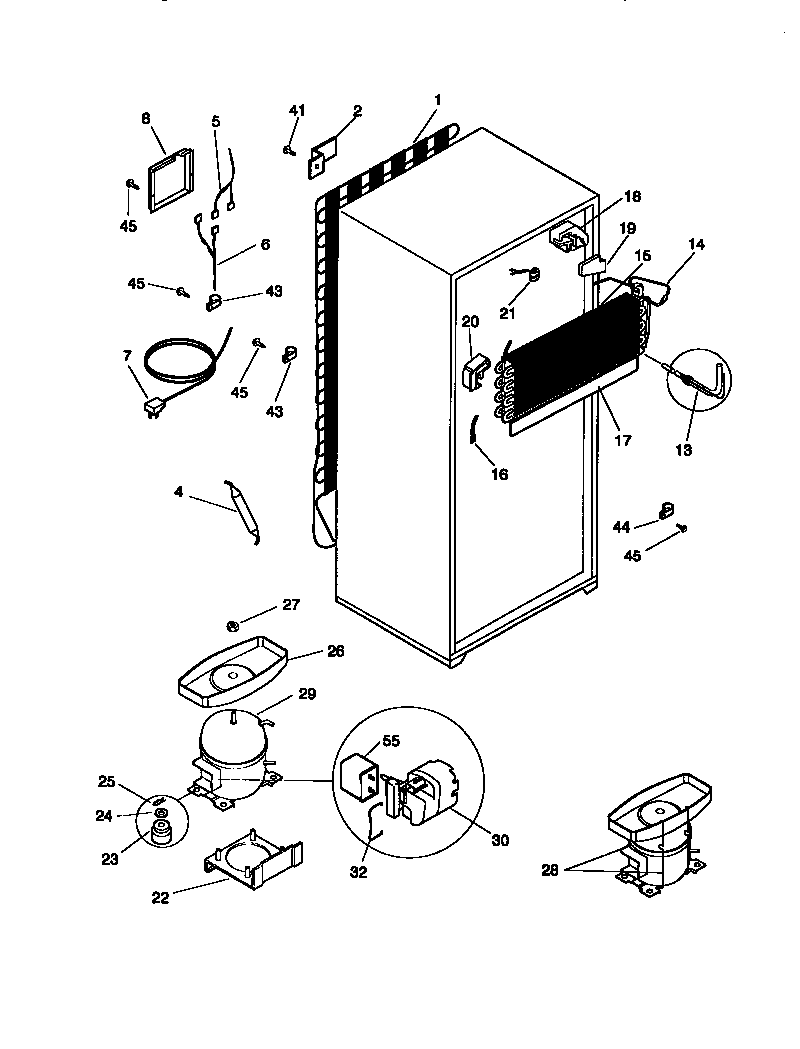 Universal/Multiflex (Frigidaire) MRT15CSEW4 system diagram