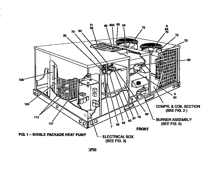 York B1HN120N16525 single package heat pump diagram