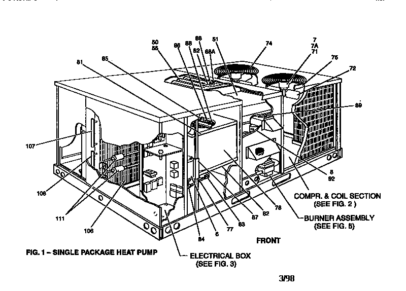 York B1HN090N13025 single package heat pump diagram