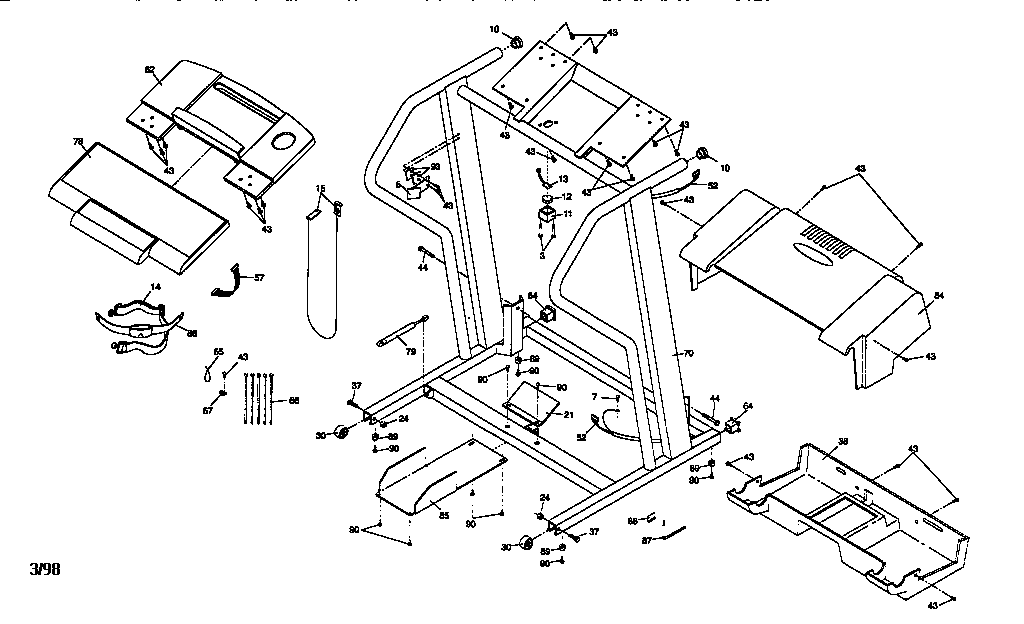 NordicTrack NTTL99071 controller assembly diagram