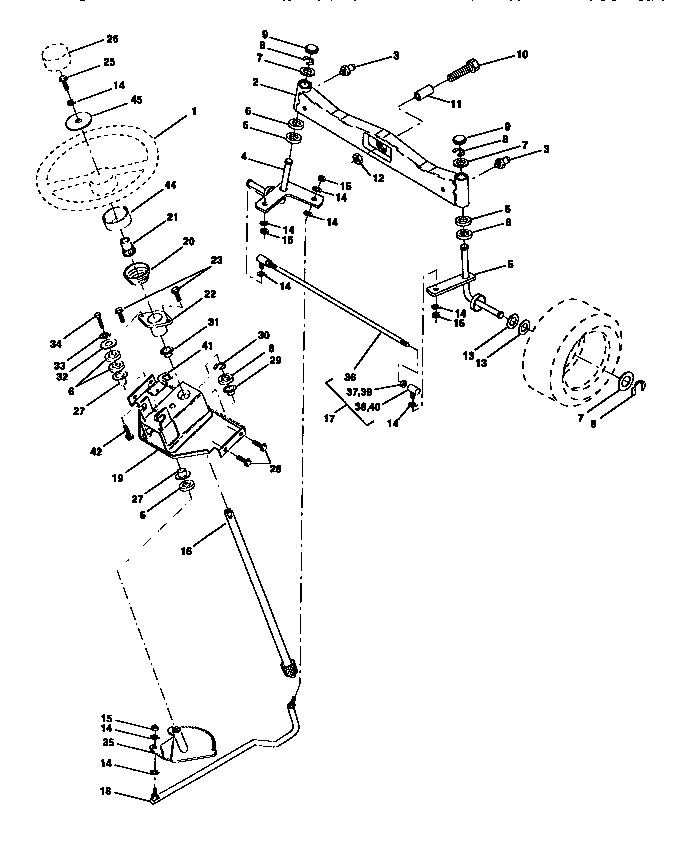Craftsman 917273110 steering assembly diagram