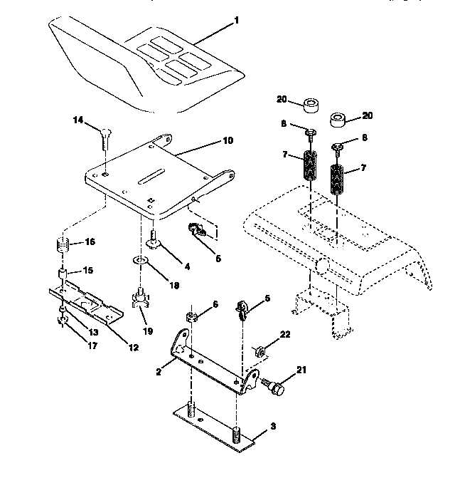 Craftsman 917273110 seat assembly diagram