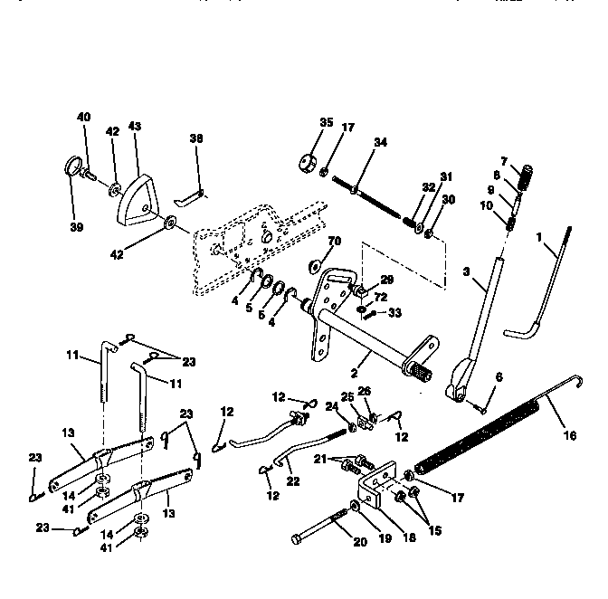 Craftsman 917273110 lift assembly diagram