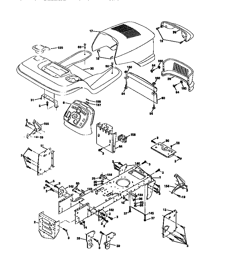 Craftsman 917272020 chassis and enclosures diagram