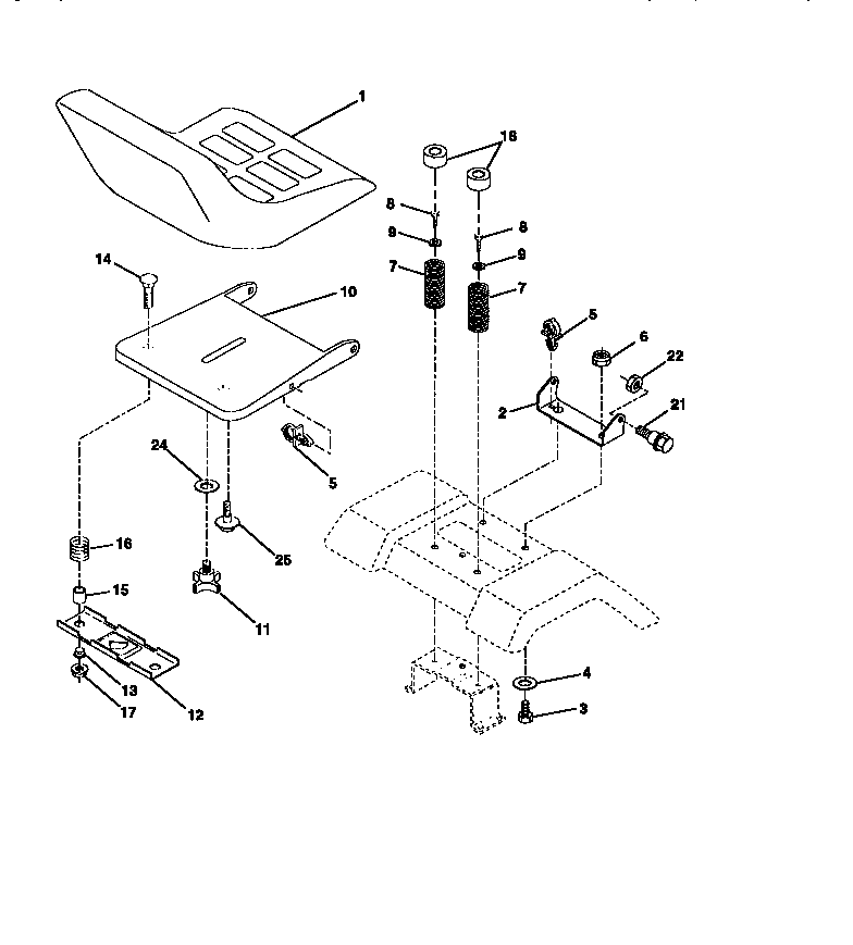 Craftsman 917272020 seat assembly diagram