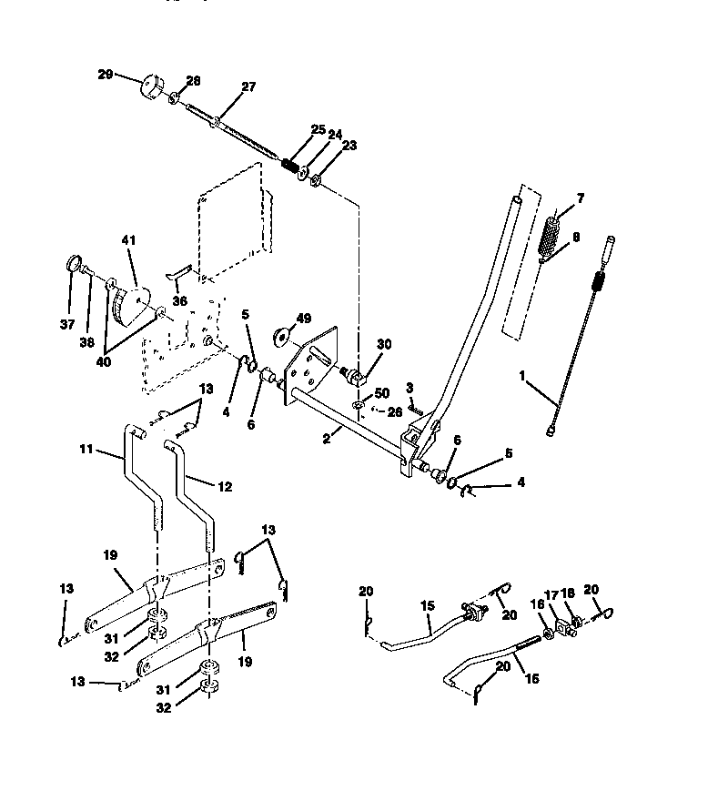 Craftsman 917272020 lift assembly diagram