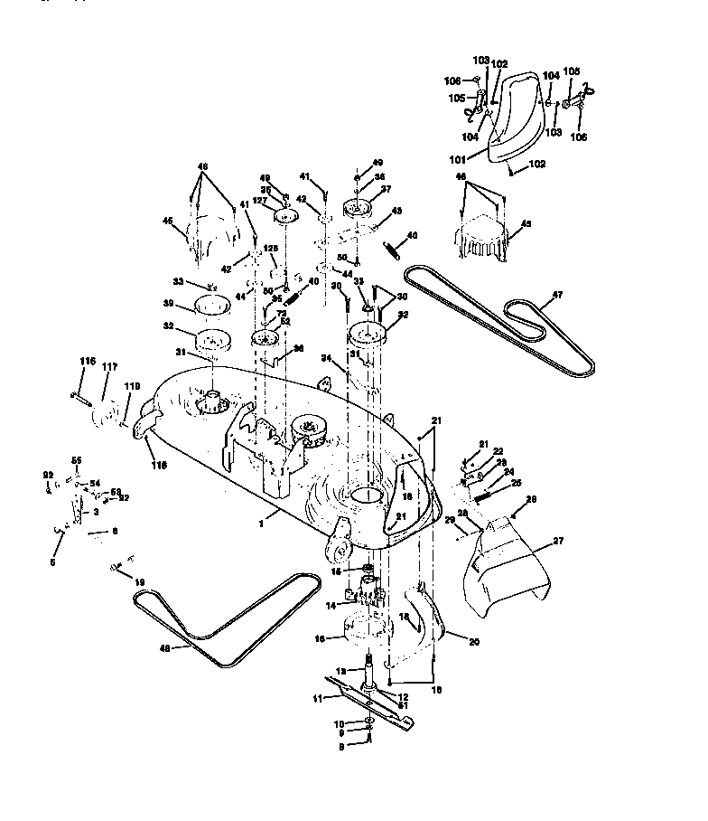 Craftsman 917272020 mower deck diagram