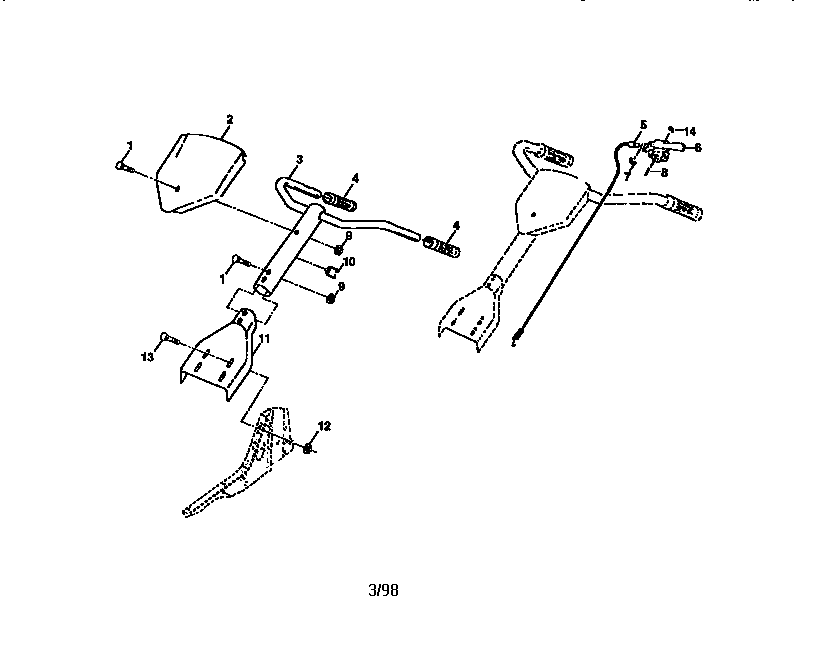 Craftsman 917292301 handle assembly diagram