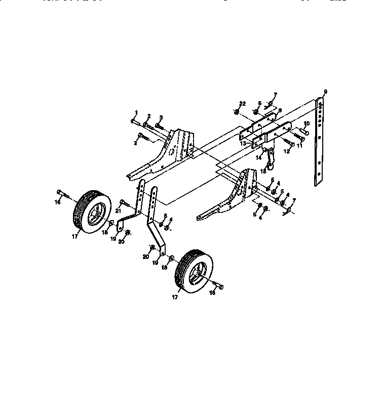 Craftsman 917292301 wheel and depth stake assembly diagram