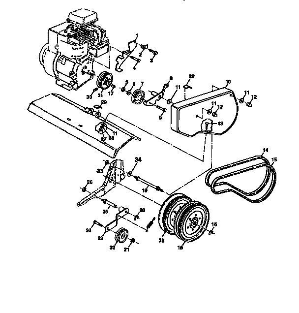 Craftsman 917292401 belt guard and pulley assembly diagram