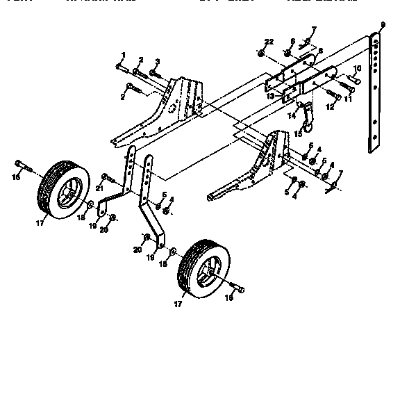 Craftsman 917292401 wheel and depth stake assembly diagram